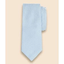 シルク／コットン　シアサッカー　ストライプタイ