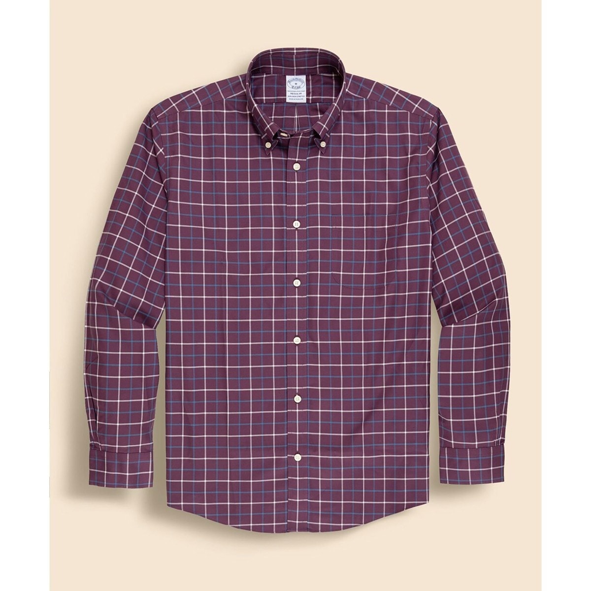 [�}���C]�m���A�C���� �X�g���b�`�R�b�g���c�C�� �`�F�b�N �J�W���A���V���c Regular Fit/�u���b�N�X�u���U�[�Y�iBrooks Brothers�j �p�[�v��