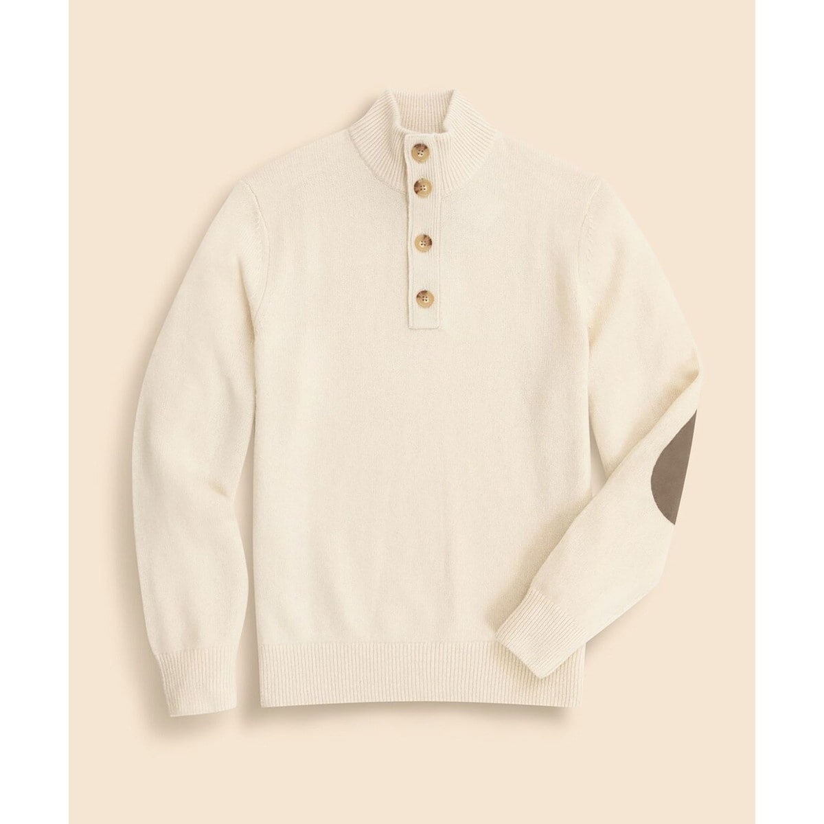80’s Brooks Brothers USA製 カーディガン エルボーパッチ カシミヤ エルボーパッチ モックネックセーター | ブルックス