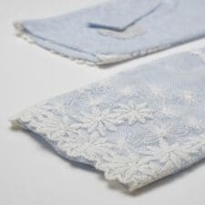 L039　綿麻指先レース　UVアームカバー手袋　ロングサイズ