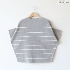 【軽量】【洗える】変形ボーダーニットプルオーバー[61212051]naturalmist