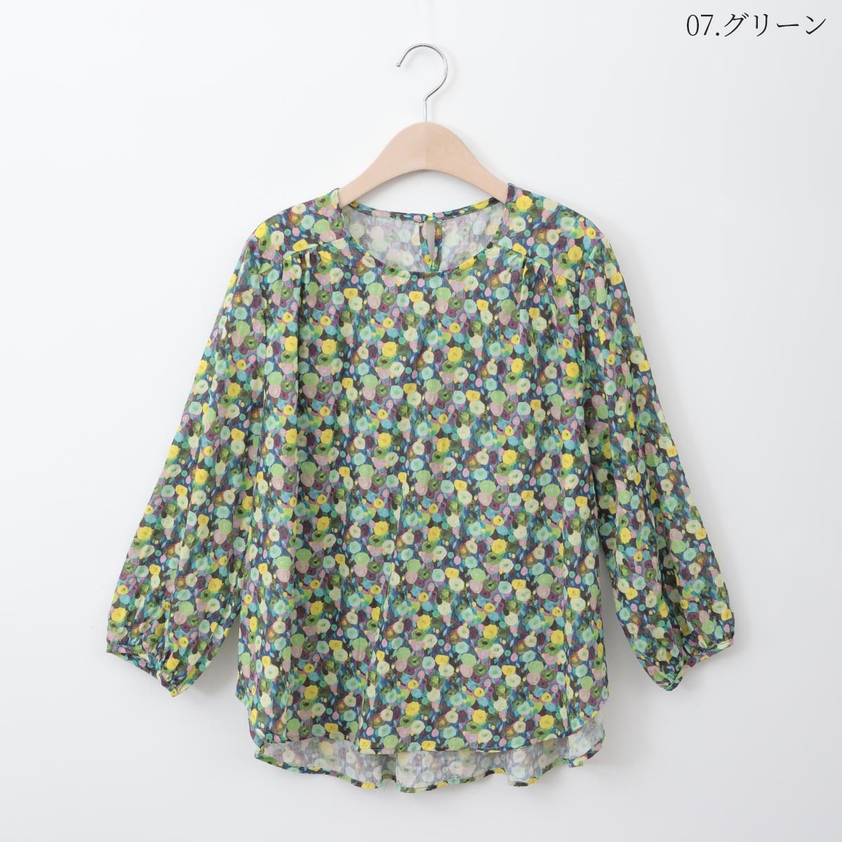 カラフルフラワープリントプルオーバー[41413382]natural mist カラフルフラワープリントプルオーバー[41413382]natural mist