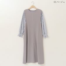 レイヤード風ドッキングワンピース[61716211]