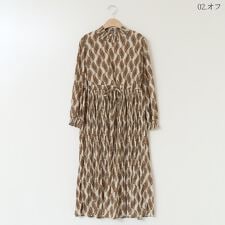 ナチュラルミストクラス(naturalmist Class)のペイズリー柄シャーリングプリーツワンピース[20116193]
