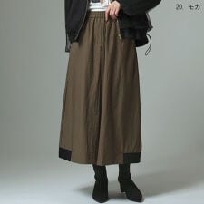 裾ゴムデザインフレアスカート[91915183]