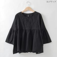 ナチュラルミストクラス(naturalmist Class)のステッチ刺繍コットンブラウス[41713468]