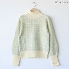 ナチュラルミストクラス(naturalmist Class)の格子柄ハイネックニットプルオーバー[40812325]