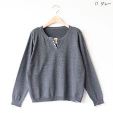 ナチュラルミストクラス(naturalmist Class)のレイヤー風ヘンリーネックニット[41412343]
