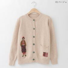 ナチュラルミストクラス(naturalmist Class)のモチーフデザインニットカーディガン[41412475]natural mist