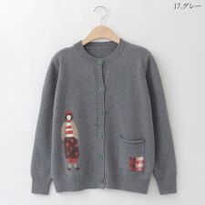 ナチュラルミストクラス(naturalmist Class)のモチーフデザインニットカーディガン[41412475]natural mist