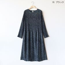 小花柄プリーツ切り替えワンピース[41416354]