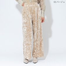 ニュアンスベロアワイドパンツ[15847025]macaron