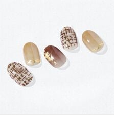 オホーラ(ohora)のohoraネイルシールND-065-J N Maroon Tweed(韓国コスメ)