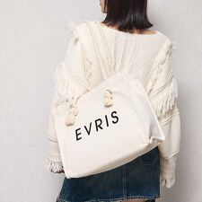 エヴリス(EVRIS)の【EVRIS/エブリス】ロゴファブリック　プリントロープトートバッグ