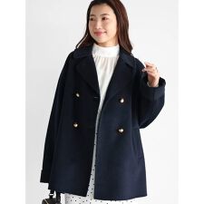 ウールリバーミドル丈コート