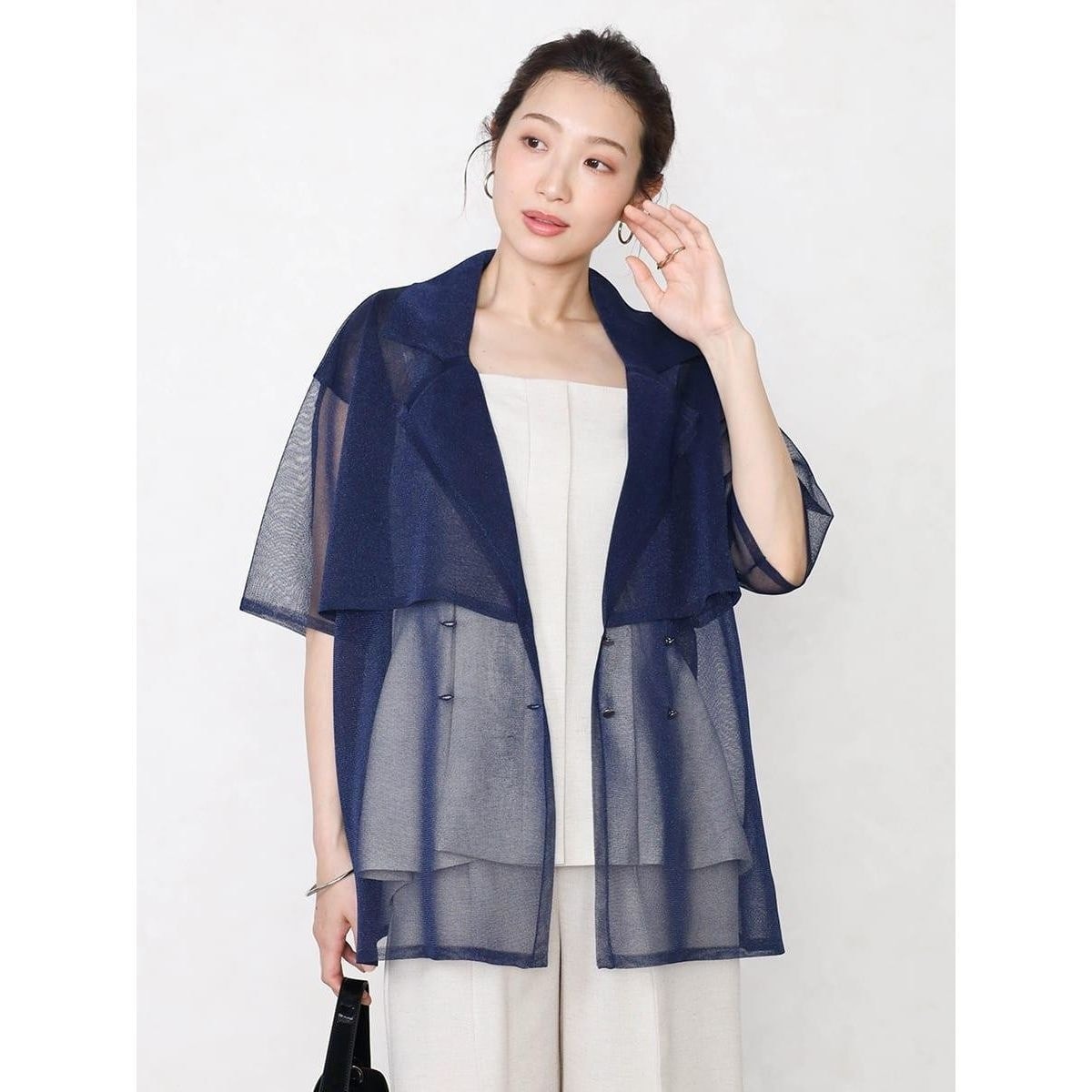 ハーフスリーブメッシュジャケット | ヴァンネイビー(VinNAVY