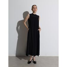 バスト切替ロングワンピース