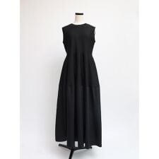 タフタ切替ニットロングワンピース