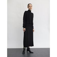 ニットベストレイヤード異素材ワンピース