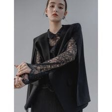 ケープデザインショートジャケット