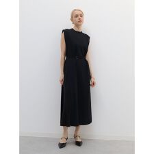 ウエストベルトニットワンピース