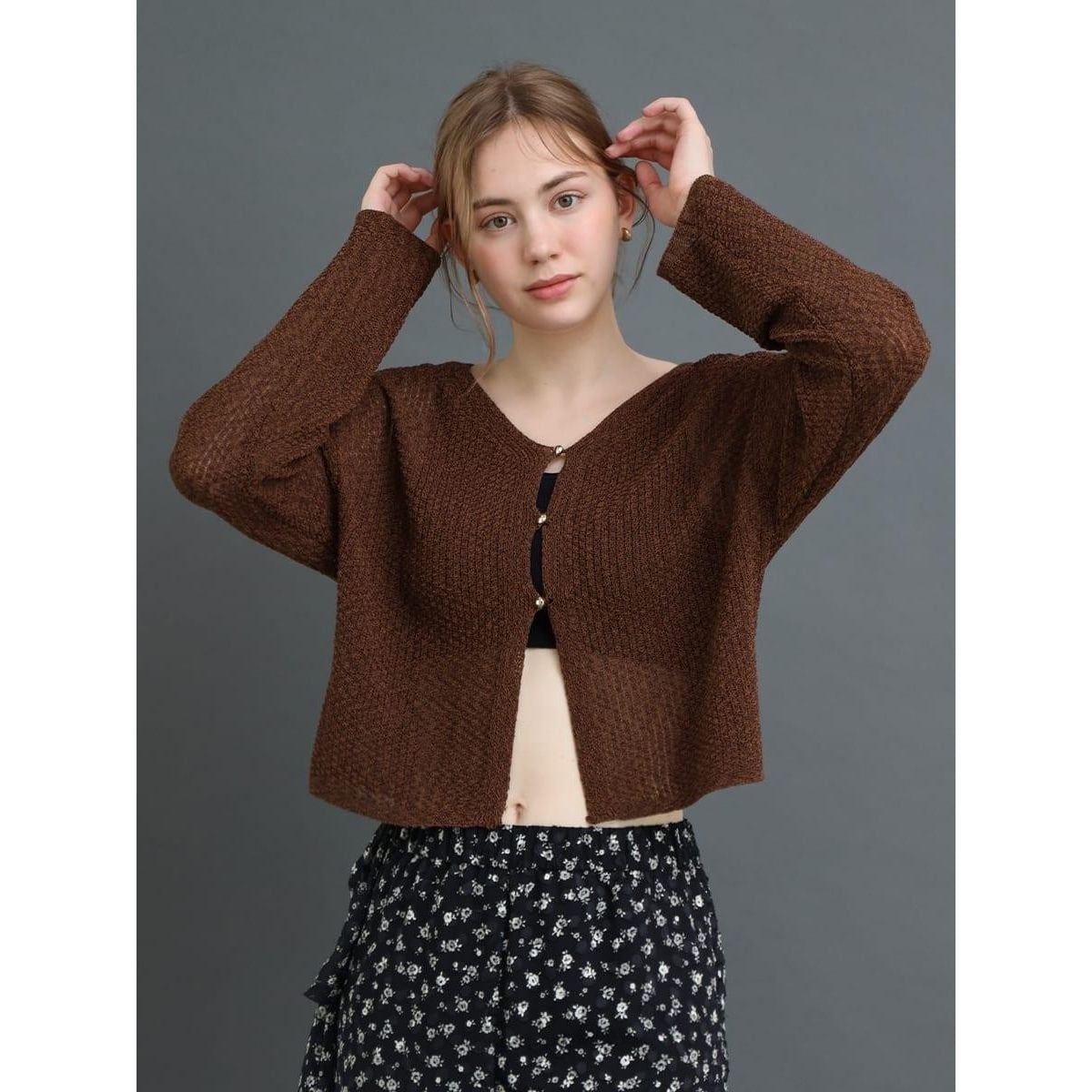 アンプル（Ample）/メッシュニットショートカーディガン メッシュニットショートカーディガン | アンプル(Ample) | マルイ