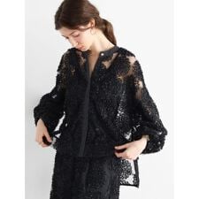 サークルフラワーチュールブラウス