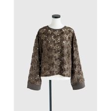 ベロア刺繍レーストップス