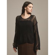 透かし編みニットプルオーバー