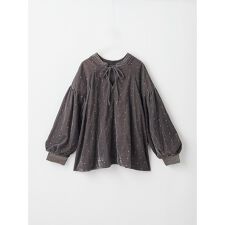 2WAYベロア刺繍ブラウス