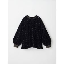 2WAYベロア刺繍ブラウス