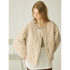 ビーズ刺繍キルティングジャケット