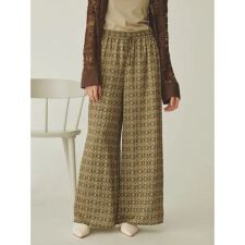 オリエンタル柄イージーワイドパンツ