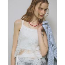 フラワー刺繍チュールキャミソール