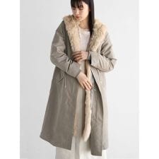 ファーフーデッドモッズロングアウター