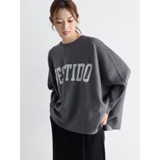 ロゴワイドドルマンニット