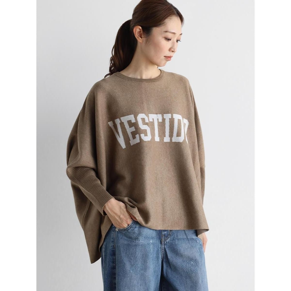 ロゴワイドドルマンニット | メドック オリジナル ブラック(MEDOC