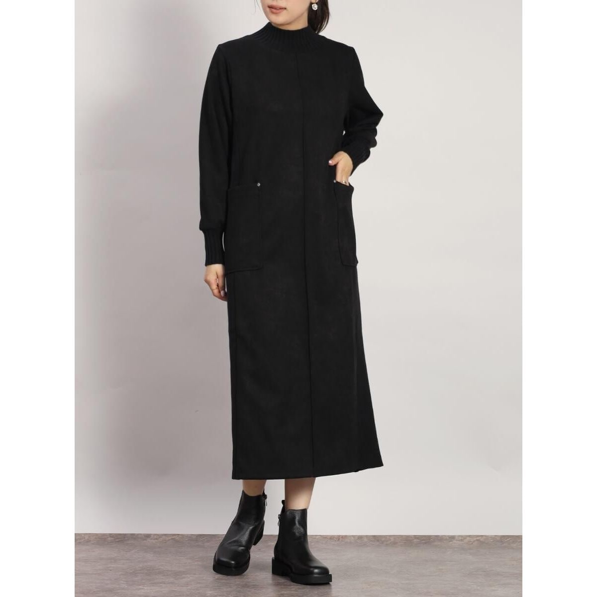 ボウタイシアーシャツレイヤード風ドレスワンピース | スウィングル