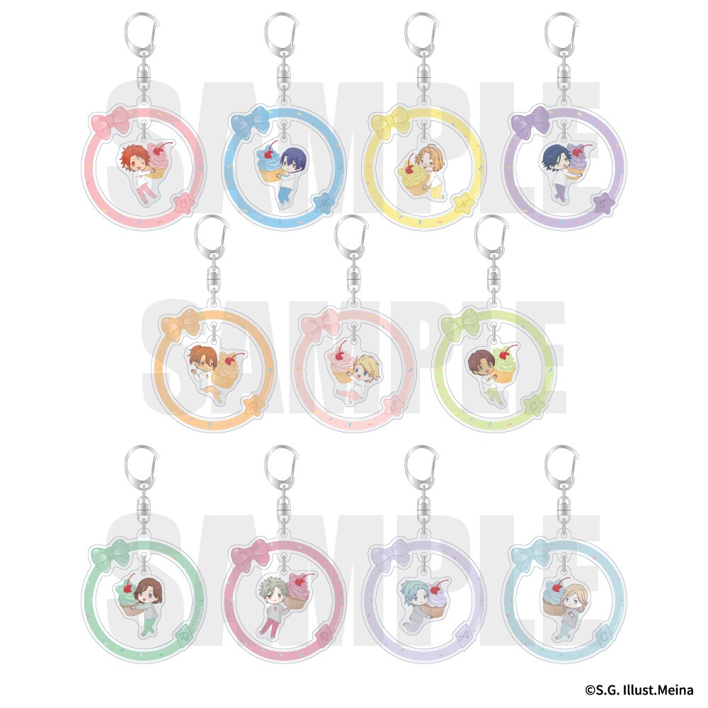 トレーディングゆらゆらアクリルキーホルダー BE MY CUPCAKE ちび