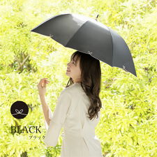 ナチュラルベーシック(Natural Basic)の日傘 スカラップ刺繍 長傘 完全遮光 遮光率100％ UVカット 傘 晴雨兼用 撥水 花