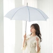 ナチュラルベーシック(Natural Basic)の【高級感漂う天然竹手元傘】天然 竹手元 雨傘 長傘 晴雨兼用 上品 シンプル 無地 大きめ