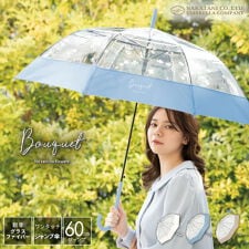 ナチュラルベーシック(Natural Basic)の【ブーケフラワービニール傘】ビニール傘 雨傘 長傘 レディース 花柄 かわいい