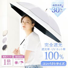 ナチュラルベーシック(Natural Basic)の日傘 長傘 完全遮光 遮光率100％ UV カット 遮熱 バイカラー ショートサイズ