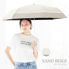 ナチュラルベーシック(Natural Basic)の完全遮光 折りたたみ 日傘 遮光率100％ UVカット 遮熱 晴雨兼用  バイカラー トライカラー