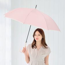 スクエアカット手元 雨傘 長傘 晴雨兼用 傘 レディース 8本骨  無地 シンプル 梅雨 撥水