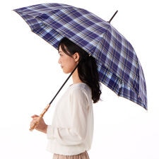 【MACKINTOSH LONDON】先染めチェック雨傘（長傘）