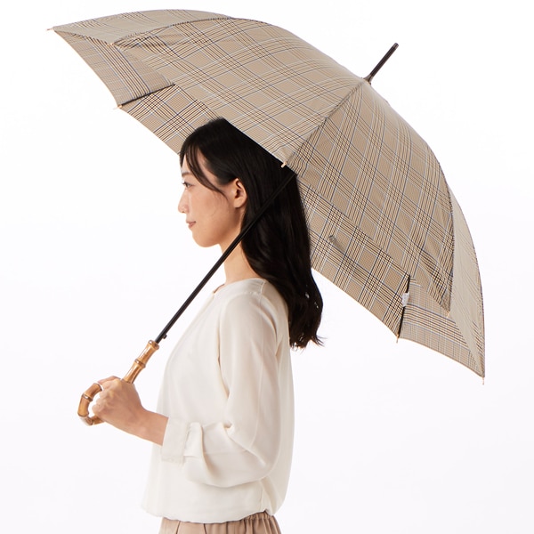 アクアスキュータム雨傘ベージュロンドンガール Aquascutum（アクアスキュータム）】ロンドンガール柄雨傘