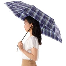 【MACKINTOSH LONDON】先染めチェック雨傘（折りたたみ傘）