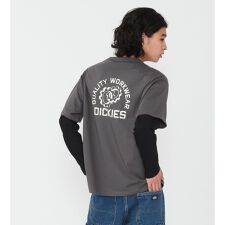 フェイク 2-IN-1 ロングスリーブTシャツ 長袖