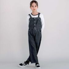 デニムビスチェ+パンツセットアップ(110~150cm)